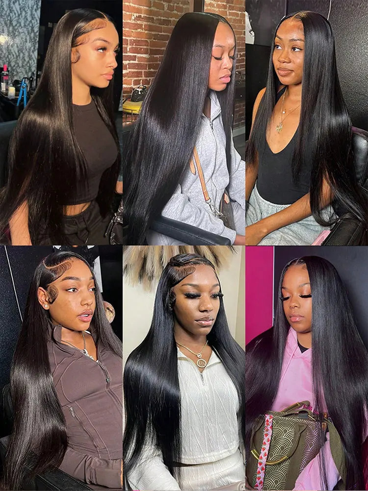Brazilian Straight Bundles Human Hair 100% Straight Human Hair Quick Weave Hair Combo pack Hair Extensions Natural Color