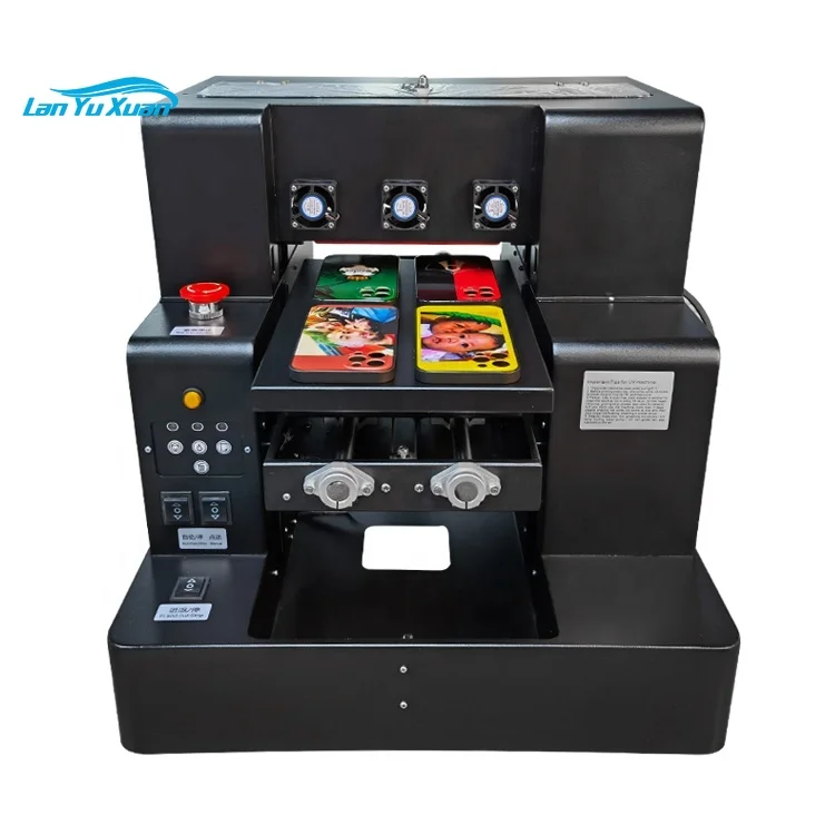 

A4 small DTF UV Flatbed printer cell phone case printing machine ( CMYK W+Varnish,cylinder,AB film,golf ball,logo etc )