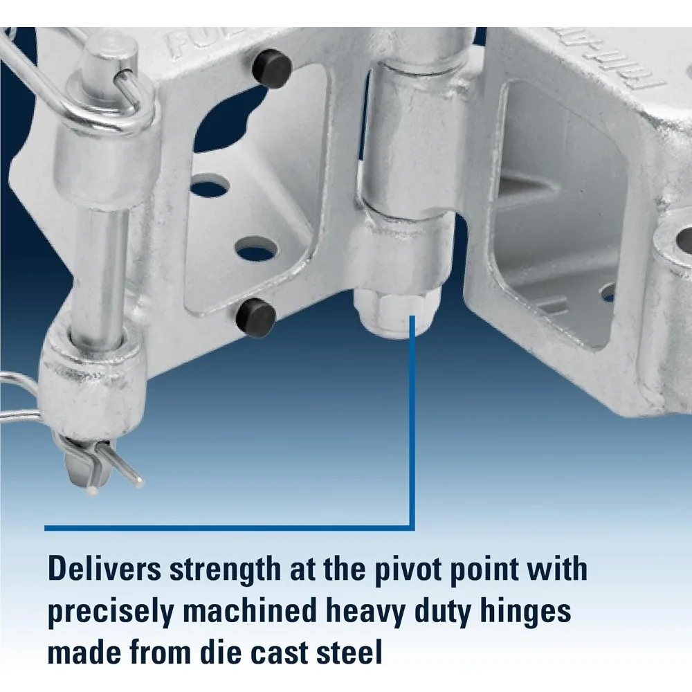 Exterior Accessories Bolt On Folding Trailer Tongue Swing Away Hinge Kit for 3 Inch x 4 Inch Trailer Beams