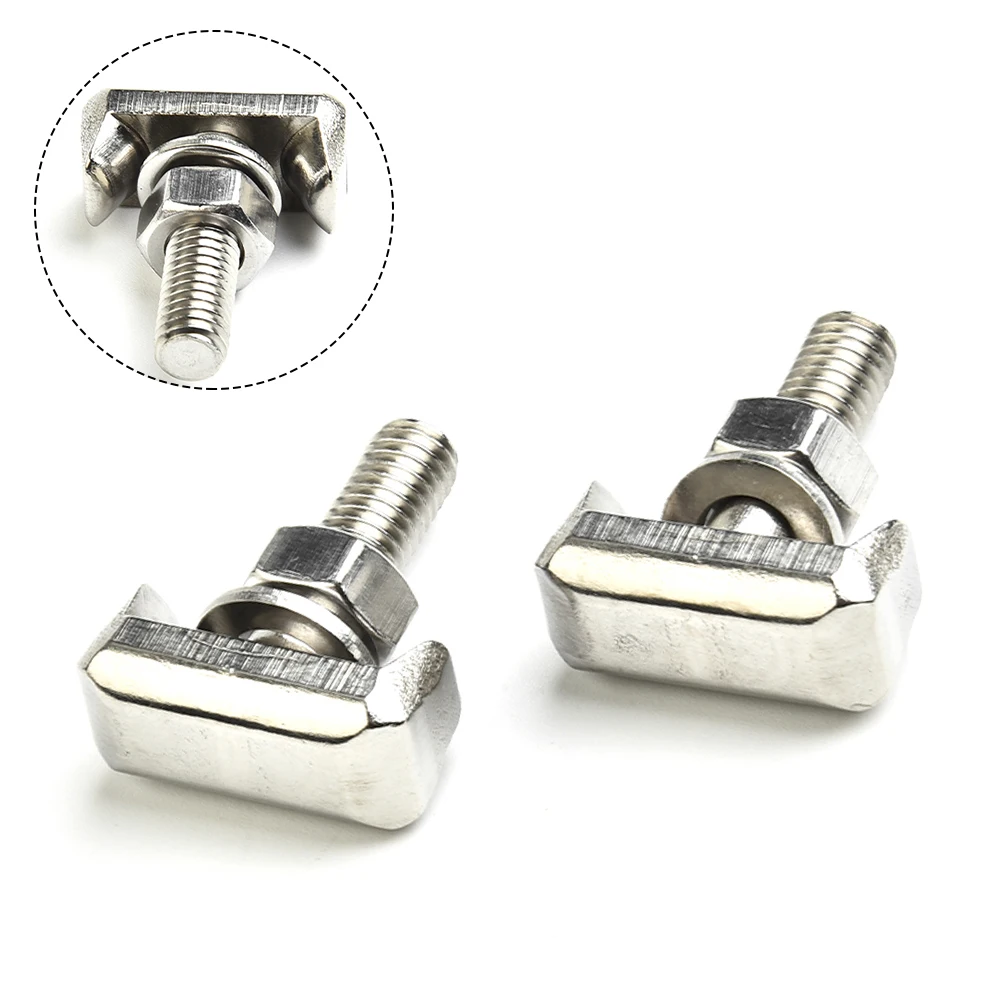 2pcs Car Battery Terminal T-bolts Battery Cable Terminal Stainless Steel Connectors For Chevrolet 2014-2007 For GMC 2014-2007