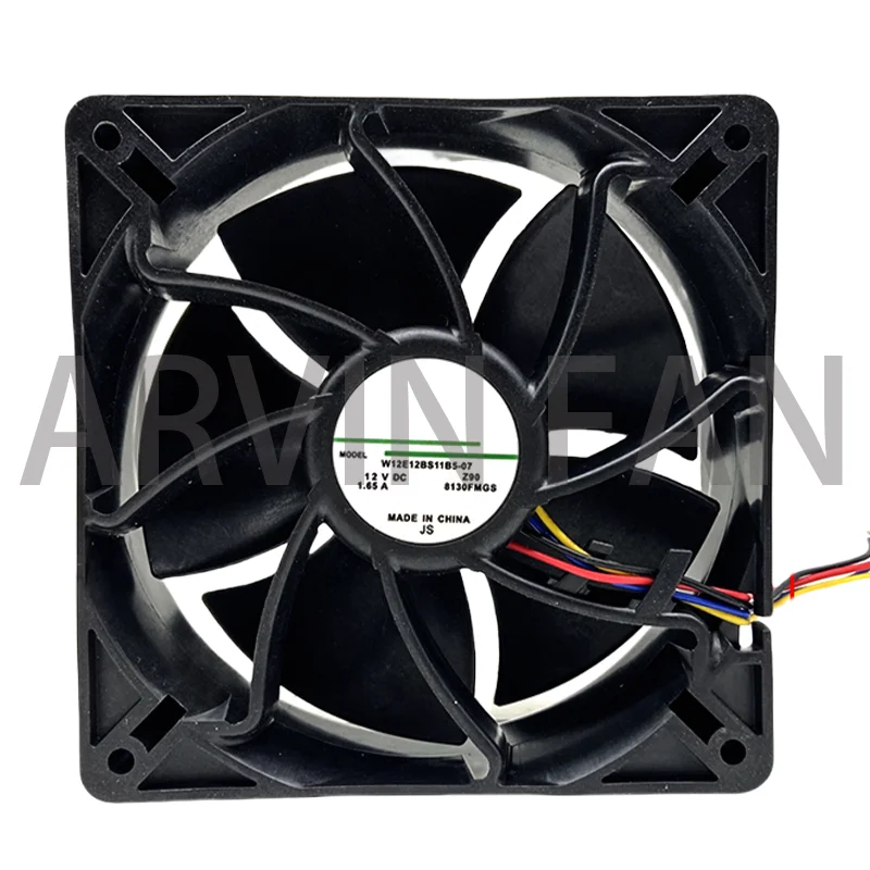 

6000RPM 120mm 12cm PWM High Speed CFM Computer Cooling Fan,W12E12BS11B5-57 120X120X38 12V 1.65A 4wire 4-Pin Dual Ball Bearing