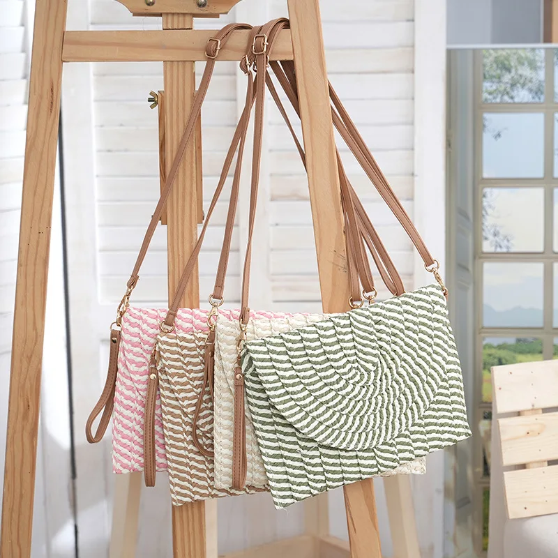 

Женские сумки через плечо, красочные ручные плетеные простые универсальные сумки в стиле Харадзюку, роскошные брендовые высококачественные сумки через плечо для девочек