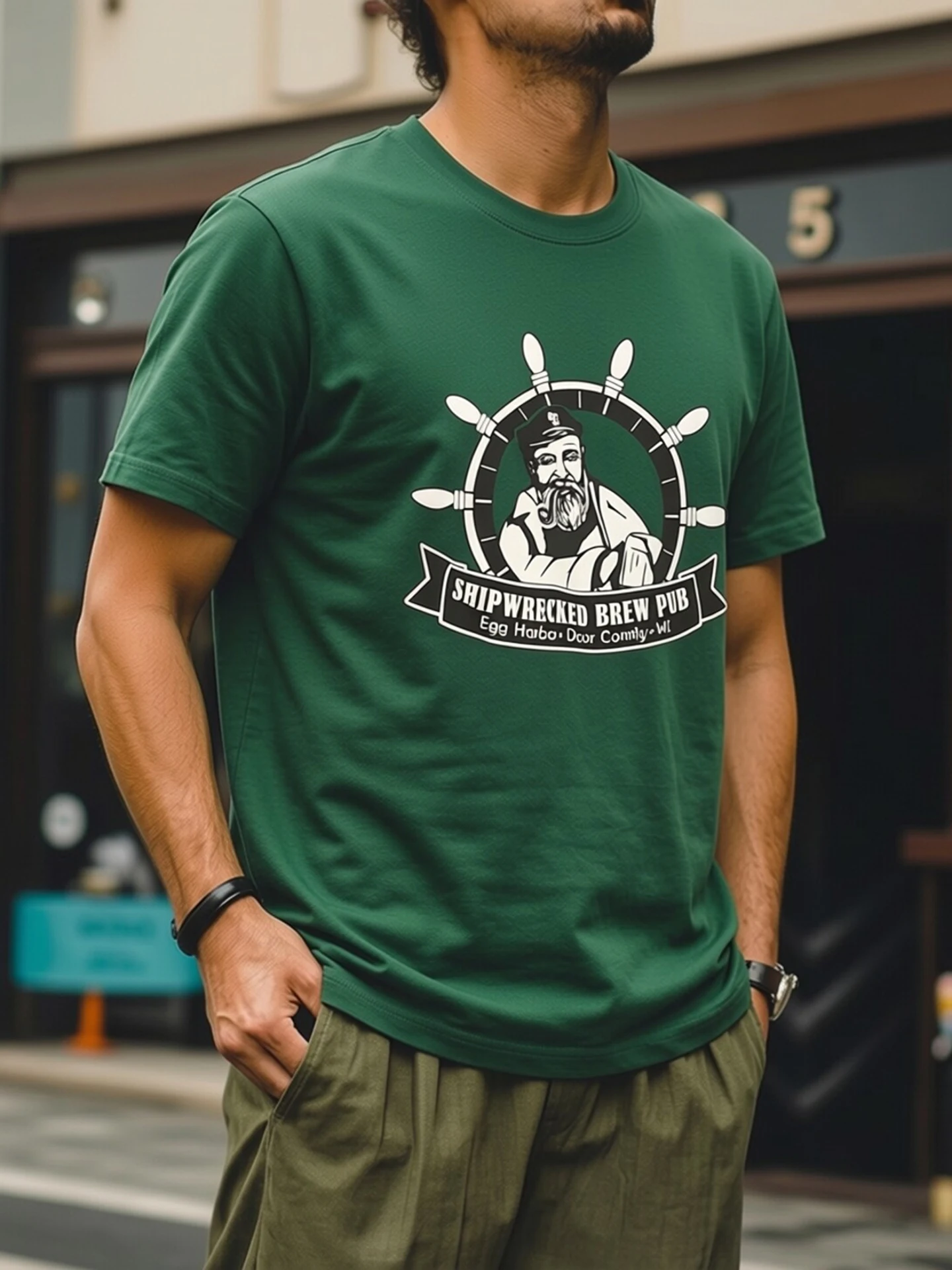 Camiseta de Manga Corta de Algodón Puro Lavado Estilo Retro Americano para Hombre, Ropa de Verano, Camiseta Estampada de Cort...