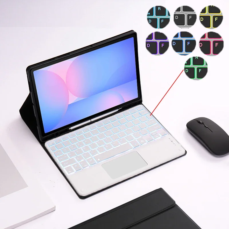 

Backlit Keyboard with Trackpad for Samsung Galaxy Tab S10 Lite SM-X400 X406B Case with Pencil Slot for Galaxy Tab S10 Lite 10.9