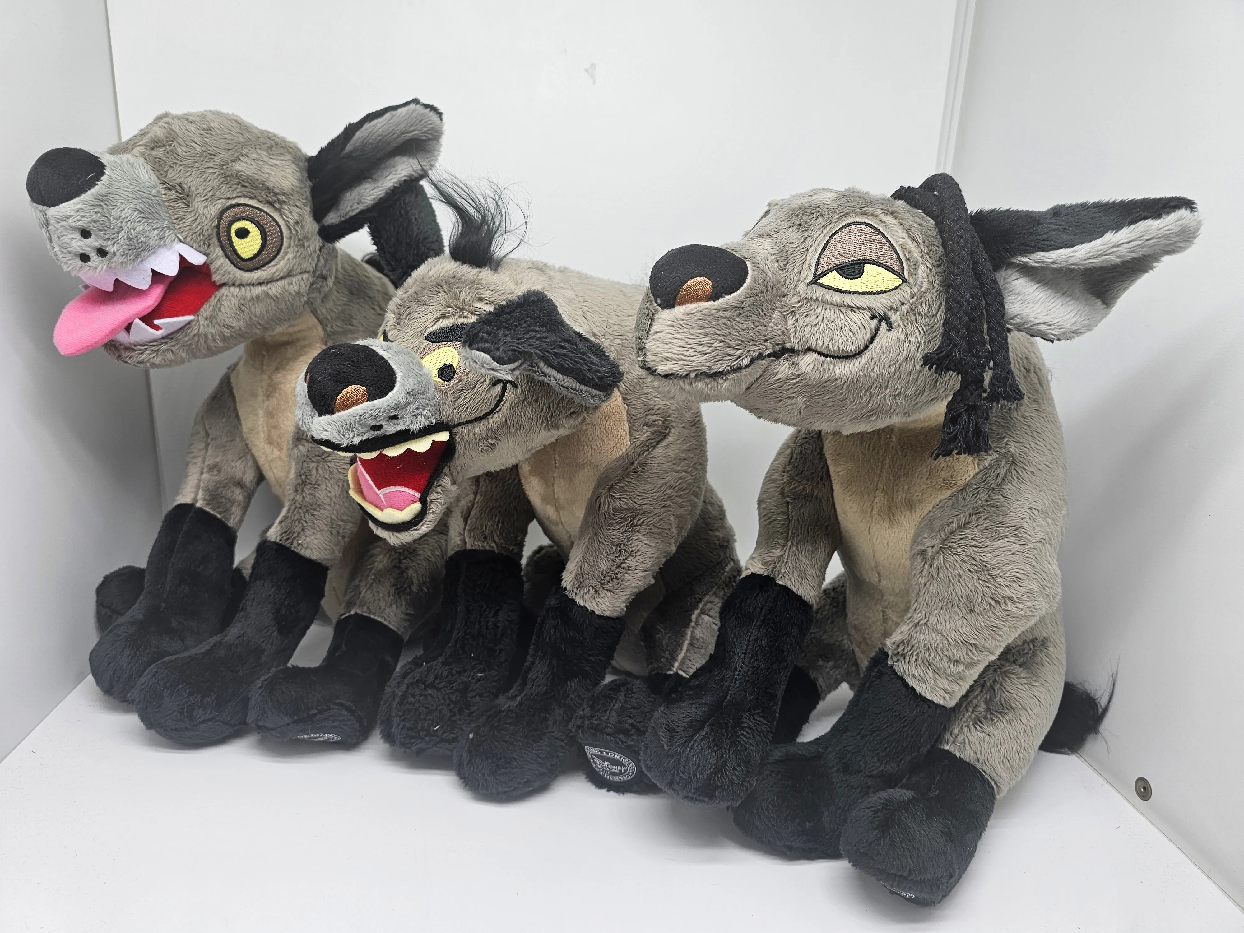 Jouets en peluche Disney Ed Villains Hyena Shenzi Roi Lion 14" Ensemble de 3