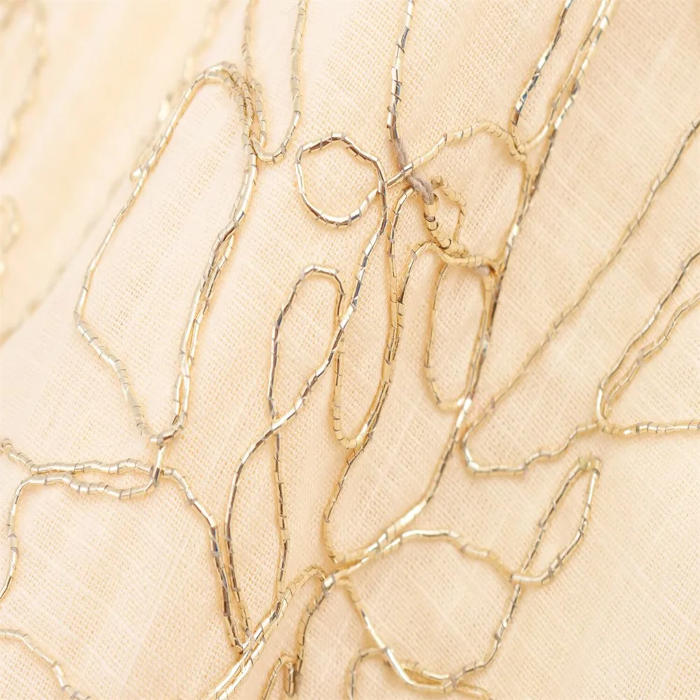 New Women's Fashion European and American Style Simple Flower Embroidered Hanging Neck Dress