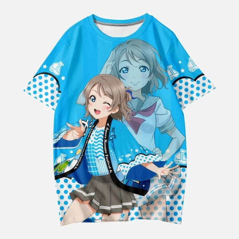 جديد حار بيع الصيف 3D أنيمي المطبوعة في الهواء الطلق تشغيل اللياقة البدنية الرجال والنساء عارضة مريحة قصيرة الأكمام تي شيرت