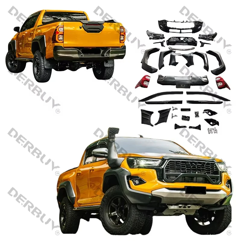 

Auto Modification Body Kit for To_yota Hilux Revo Rocco 2015-2022 Upgrade to GR Sport 2023 Style Old to New Perfect Effect