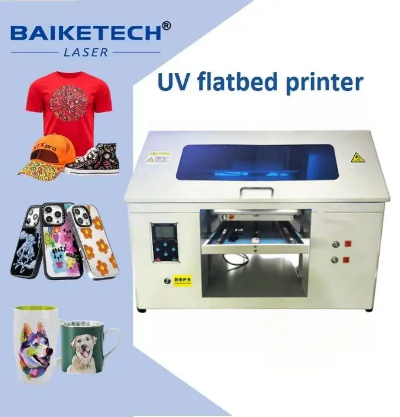 High Resolution 0.3×0.6m UV Flatbed Inkjet Printer, LED UV Curing Printer, Custom Logo Print on Phone Cases, Gifts & Flat Surfac