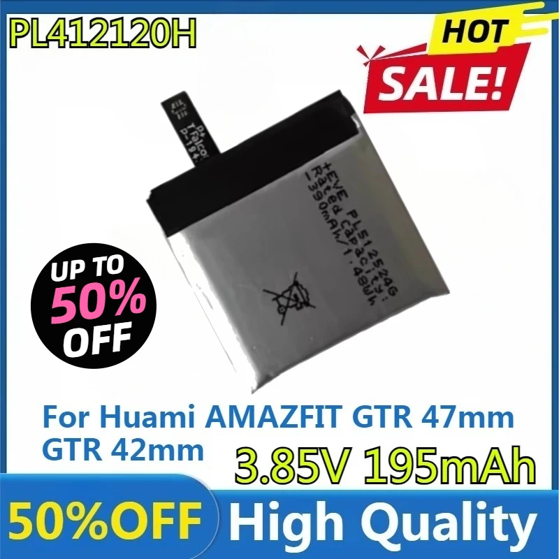 

For Huami AMAZFIT GTR 47mm GTR 42mm New High Quality Replaceable 195mAh~390mAh PL502625V PL412120H Battery