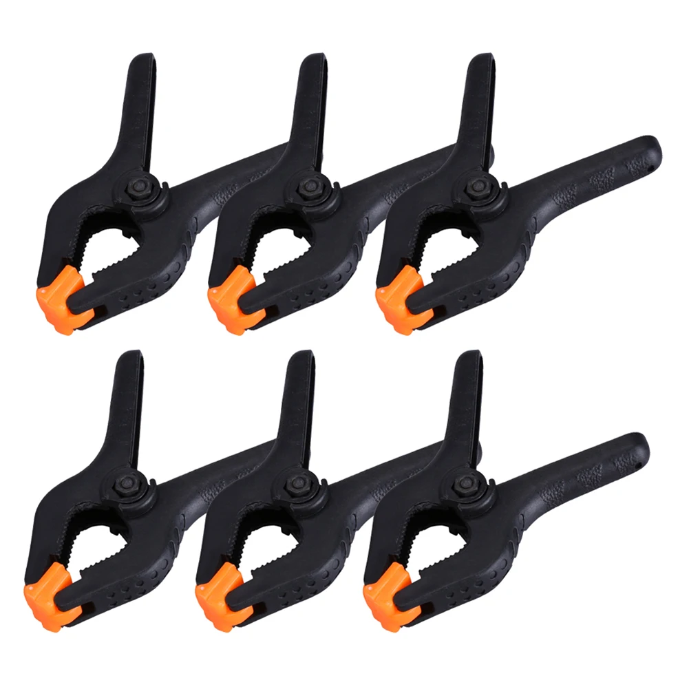 6pcs/Lot 3inch A-shape Plastic Spring Clamps Craft Woodworking Grip Photo Background Cramps Reinforced Nylon Handles