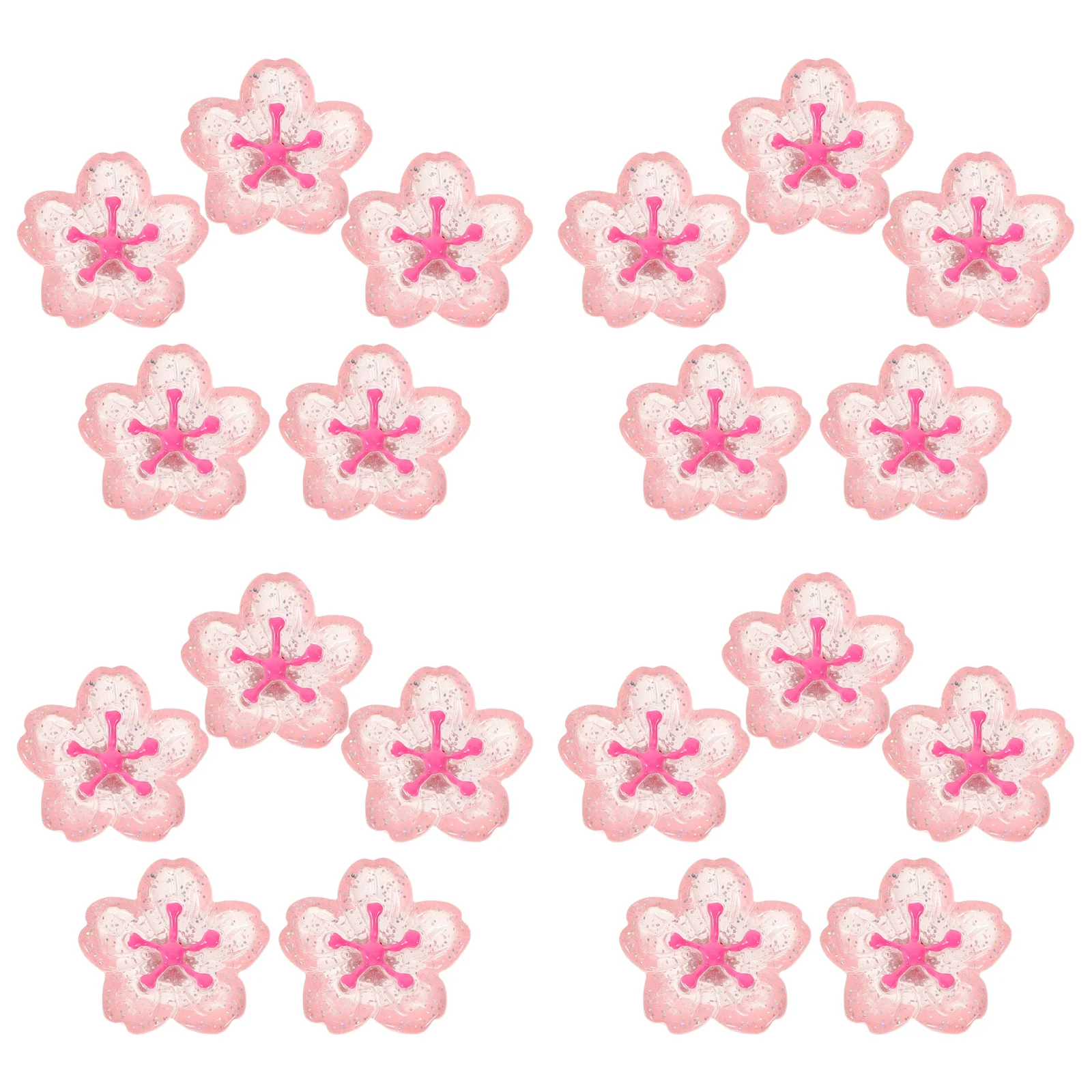 

20Pcs Cute Fridge Magnets Flower Shape Resin Design Magnetic Decor for Refrigerator Kitchen Office Locker