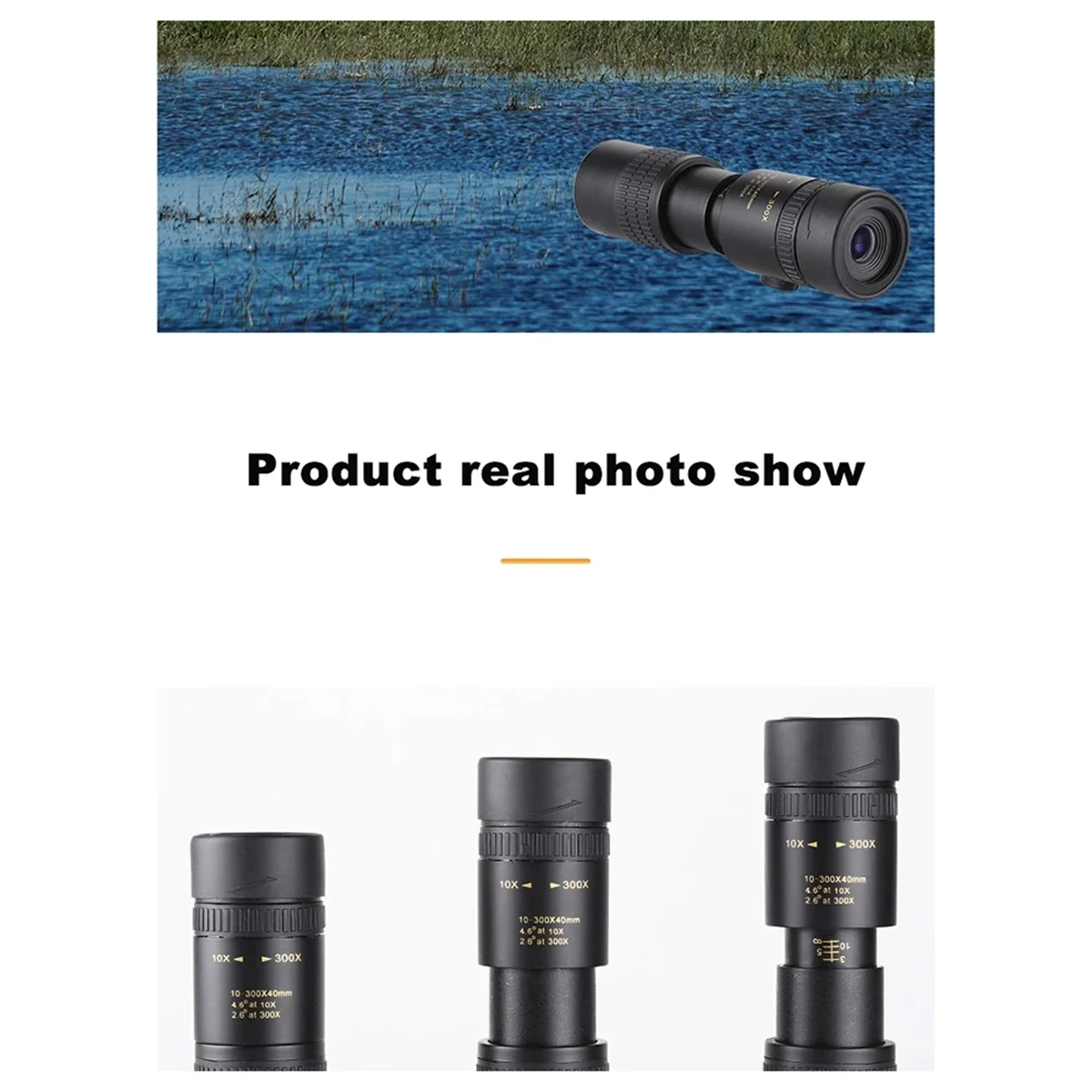 DLXY 10-300x40 HD Zoom monokularowy teleskop mobilny teleobiektyw ze statywem na zewnątrz Camping obserwacja ptaków podróżowanie