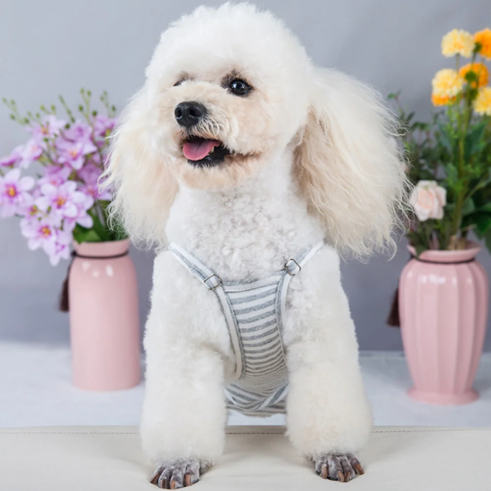 

Pet Period Pants For Female Dogs Striped Dog Sanitary Pantie Breathable Reusable Puppy Diaper Pant Dog Pants With Suspender