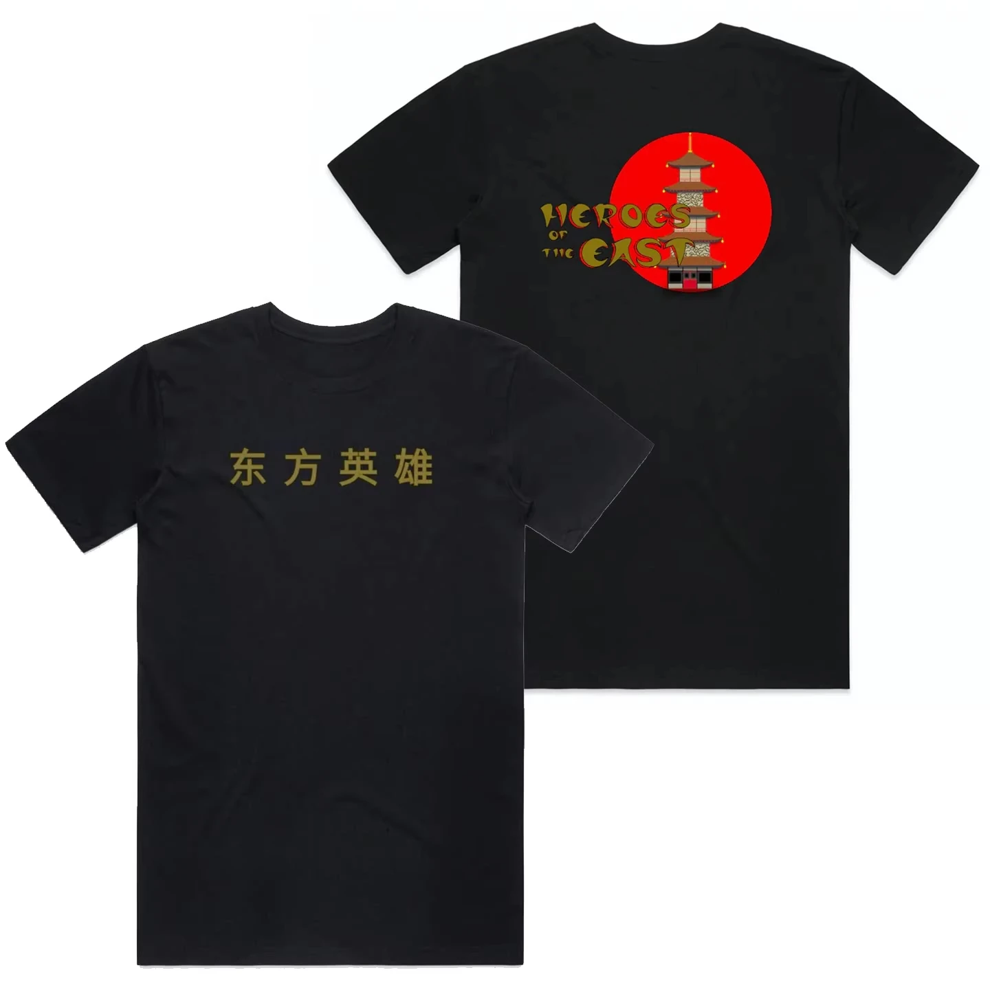 Wu Tang Clan Shaolin Uniform Co Doppelseitiges Grafik-T-Shirt Retro Hip Hop Streetwear Lässiges Unisex-Oberteil für Männer und Frauen – Detail 4