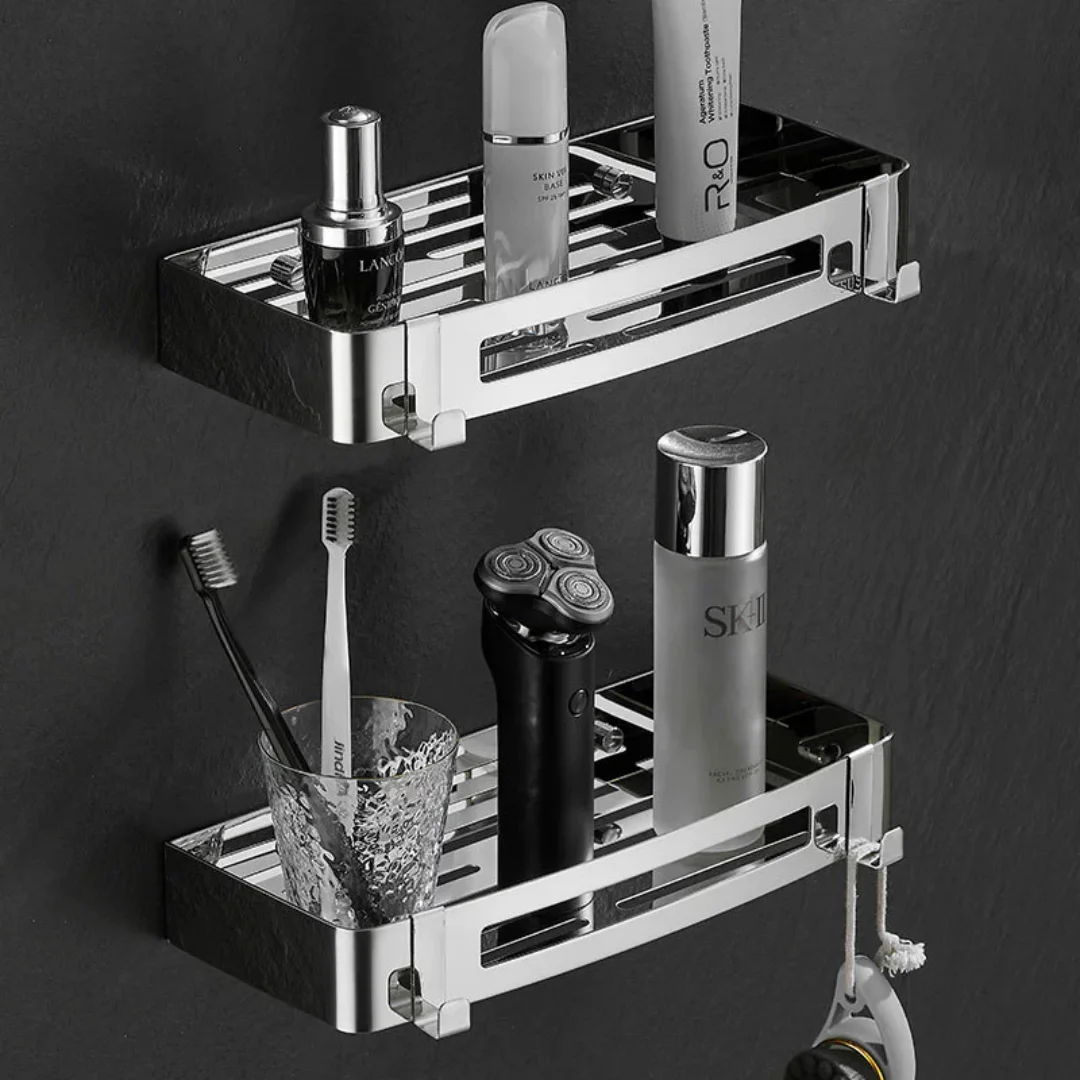 

Gold Corner Shelf Bath Shower Shelf 304 Stainless Steel Chrome Bathroom Corner shelf Wall Mounted Satin Kitchen Storage holder