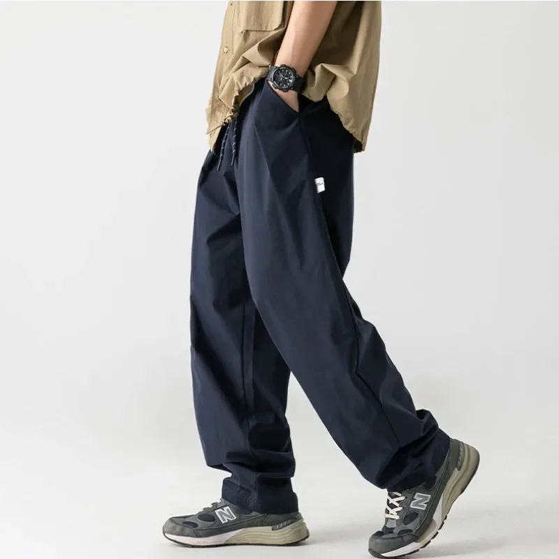 Side Zipper Pockets Cargo Pants Men's Spring and Fall Models Japanese Style Joggers Pants Streetwear Outdoor Casual Loose Pants