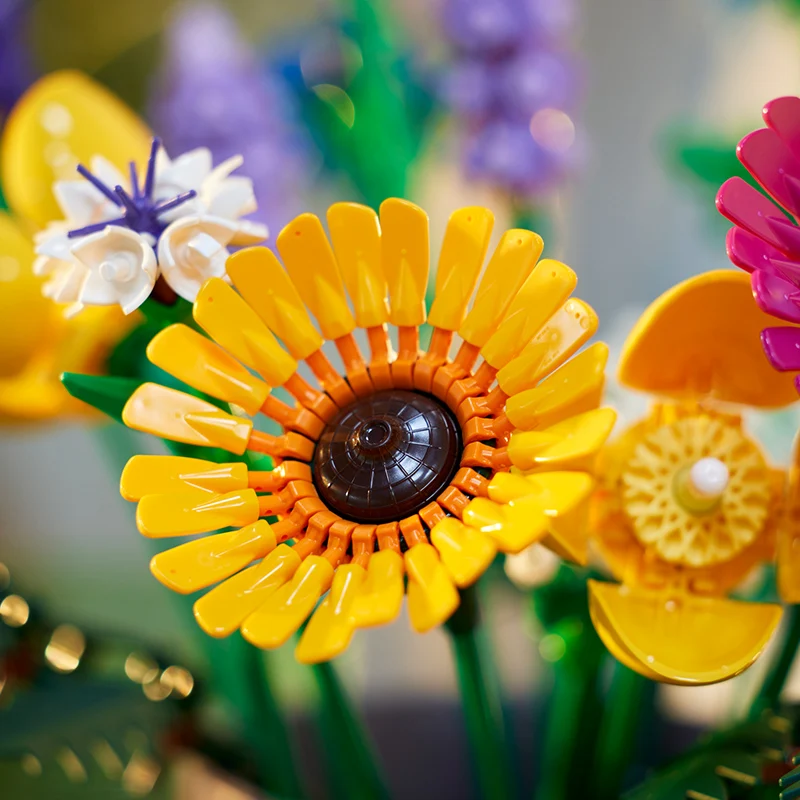 ارتفع اصطناعي السحلية زهرة برية بوعاء النبات لتقوم بها بنفسك اللبنات مجموعات ثلاثية الأبعاد الحب الأبدي زهرة نموذج ديكور المنزل مهرجان هدية #3