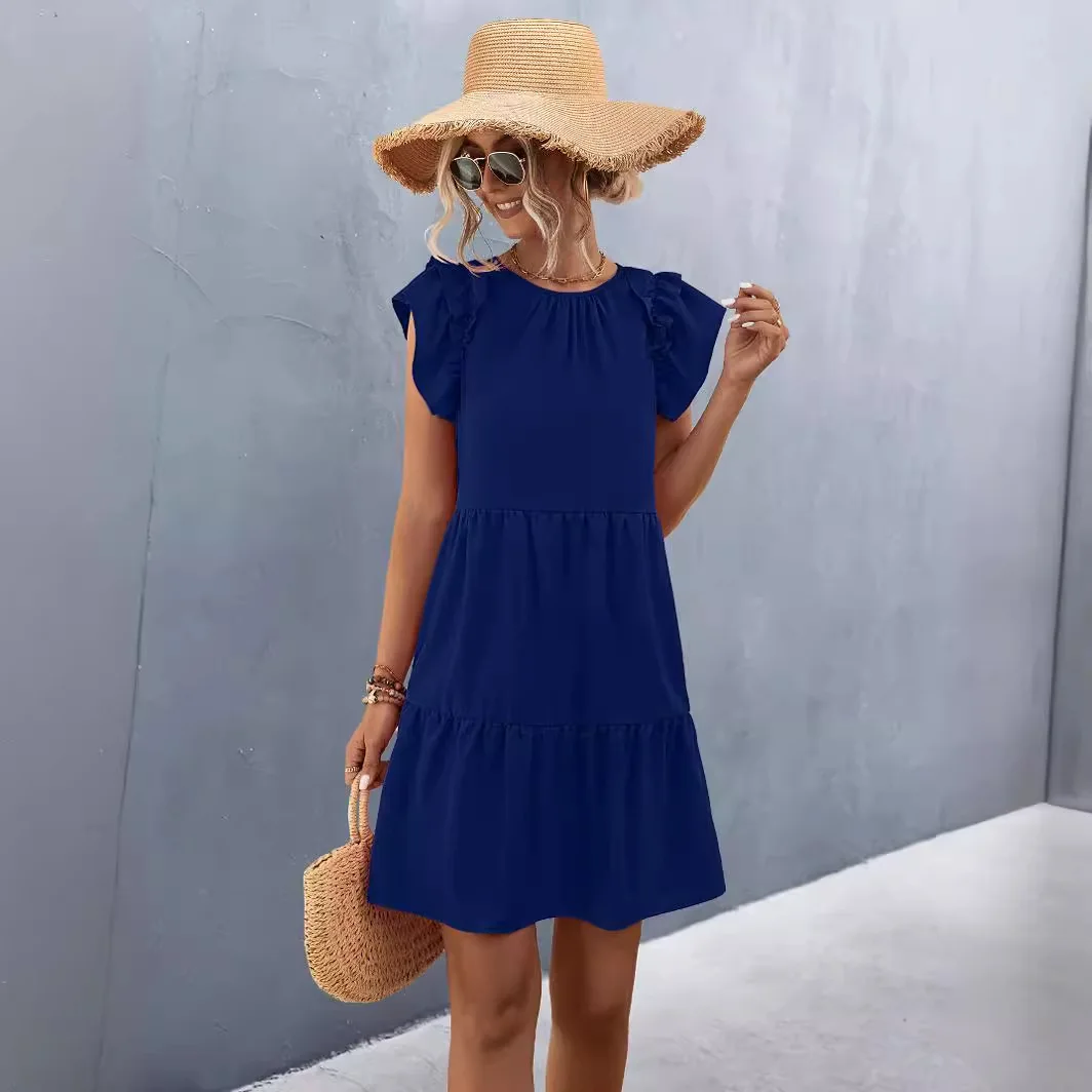 فستان نسائي جديد لربيع وصيف 2024 بلون نقي دكتور عبر الحدود الأكثر مبيعًا محطة مستقلة موقع eBay S Ele للسيدات