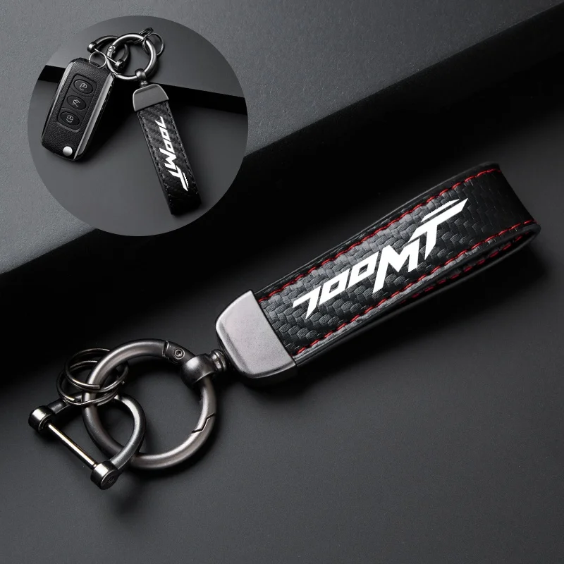 Key Ring Keys Strap Leather Suede Keychain Car Personality Motorcycle Keyrings For CFMOTO 700MT MT 700 MT 2024 2025 CF700 MT700