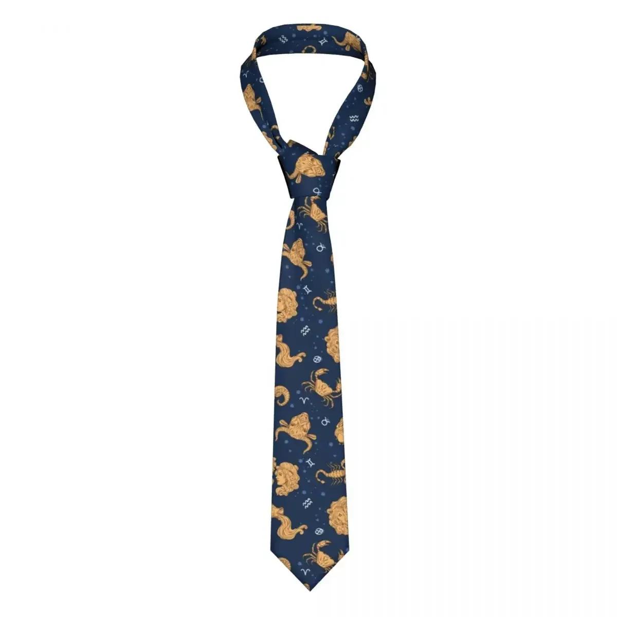 

Mens Tie Slim Skinny Zodiac Constellations Necktie Fashion Necktie Free Style Men Tie Party Wedding