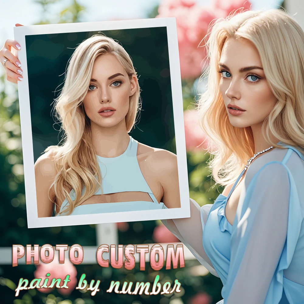 

Photo Custom Digital Oil Painting 24/36/48Colors DIY Coloring By Numbers Multiple Size Acrylic Paint On Canvas Handpainted Gift