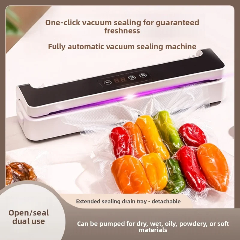 Fully Automatic Vacuum Sealing Machine Kitchen Food Storage and organization Packaging Machine Household Small Food Packer