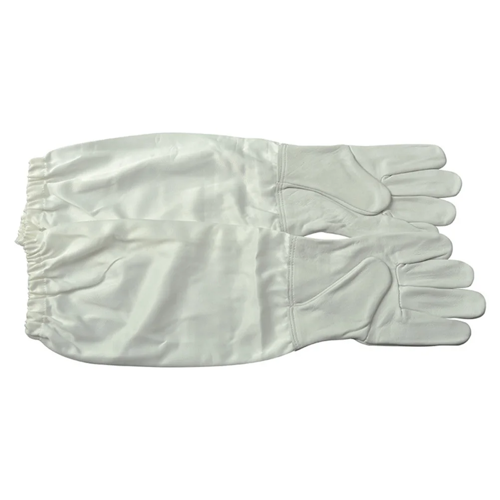 

1Pair Apiculture Gloves Ventilated Antibee Stings Unisex Design Ergonomic Grip Ultralong Protection Gray White Size Xxl