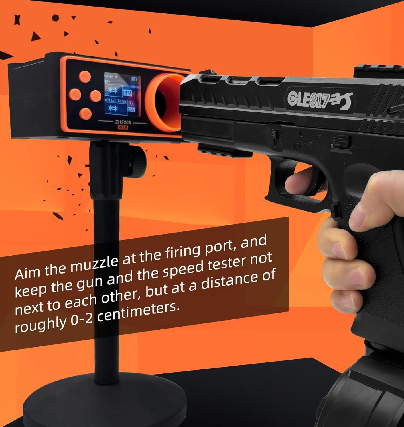 HOCAZOR LCD Airsoft shoot BBS Paintball Velometer Simple Set Up Screen Bullet Firing Speed Shooting Chronograph Gun Speed Tester