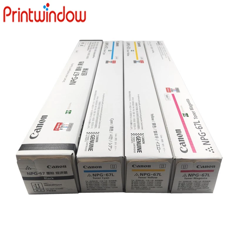 Original New NPG-67L Toner Cartridge For Canon image RUNNER ADVANCE C3320 C3325 C3330 C3520 C3525 C3530 Black 123g Color 90g