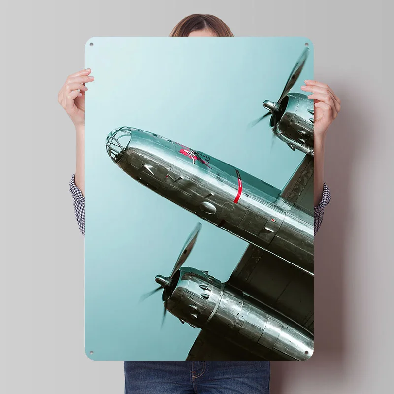 B25 Mitchell Poster Customized Vintage Metal Signs Wall Art Retro Tin Plaque for Bedroom Decoration Gaming Bar Accessories House