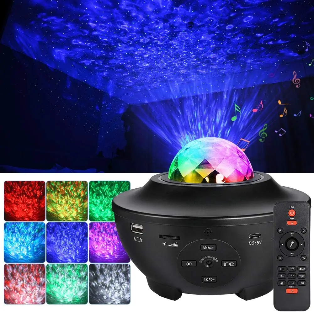 Star Projector Light, Galaxy Light Projector for Bedroom, Night Light Projector with Bluetooth Music Speaker Voice Control