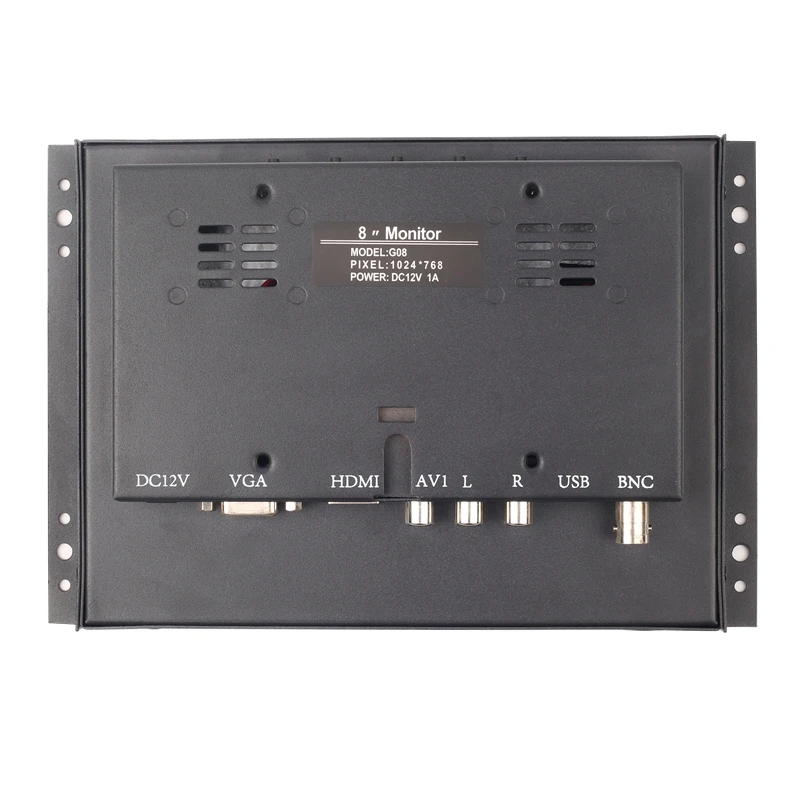 8 Inch 4:3 1024*768 Open Frame Industrial Monitor Resisitive Capacitive Touch Screen LCD Display With HDMI VGA  BNC AV USB