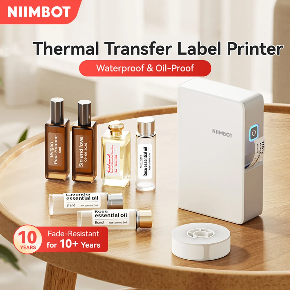 

Niimbot B18 Thermal Transfer Label Maker With Tape Bluetooth Label Printer for Essential Oil Long time Storage Fade-Resistant