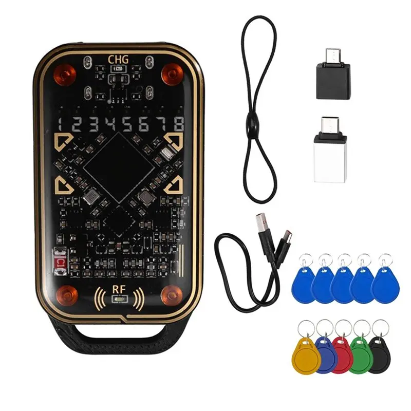 

【SURPISE】Эмулятор смарт-карт Chameleon Ultra V3.0 RFID, считыватель ID IC 125 кГц 13,56 МГц, копировщик смарт-карт + 5 брелоков UID/CUID