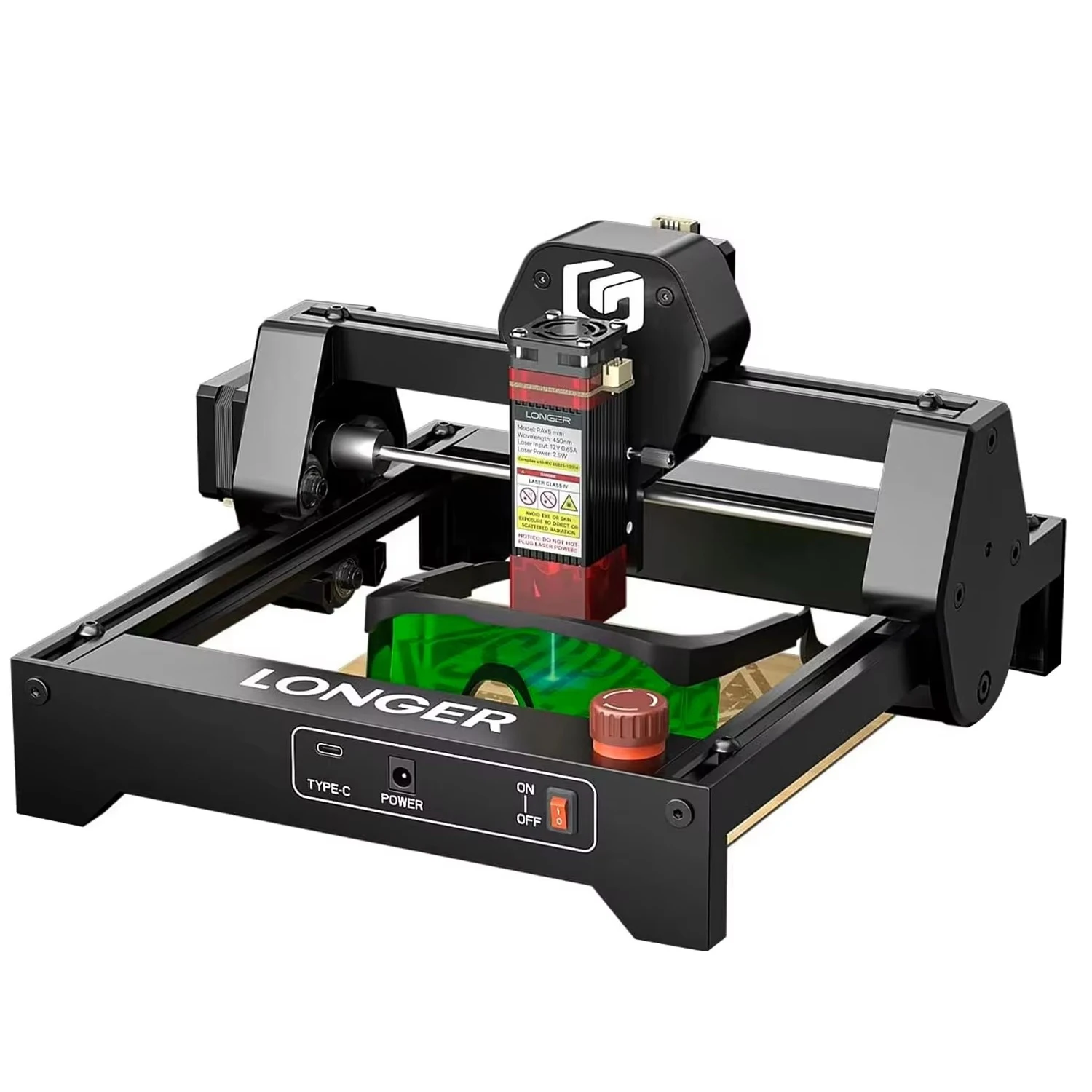 

LONGER mini Laser Engraver Portable Compact Laser Cutter Machine RAY5 5.5w 3.5w 2.5w WiFi DIY Craft Wood Leather Acrylic LightBurn LaserGRBL Pre-Assembled + Protective Goggles