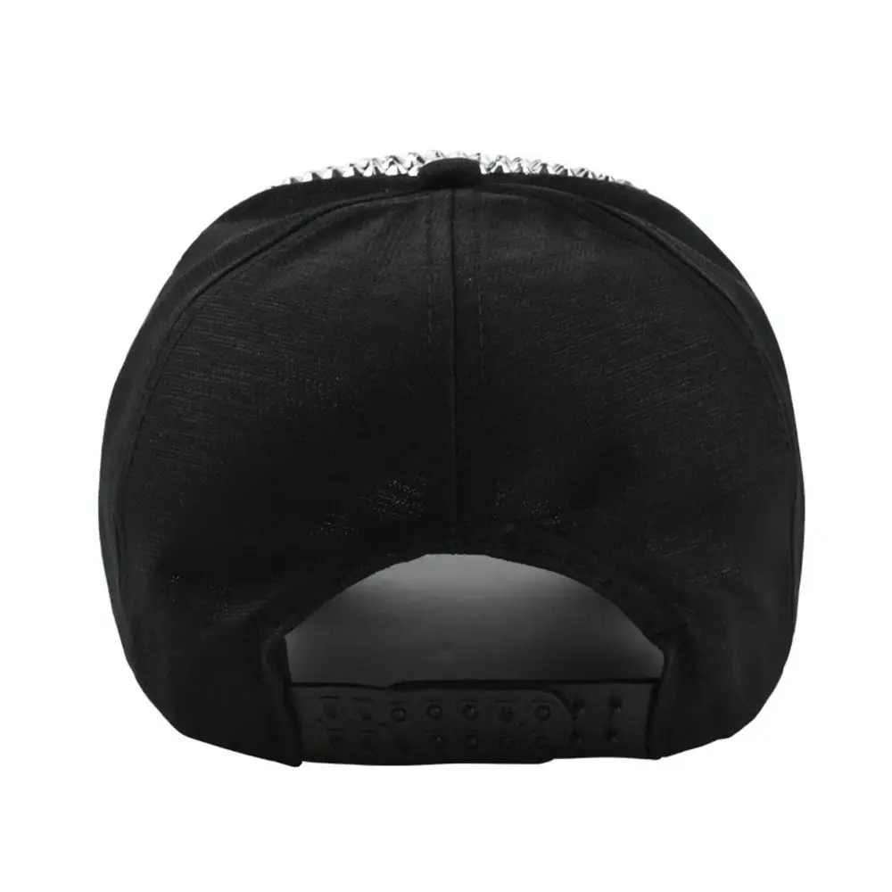 Outdoor Sports Vintage Adjustable Baseball Hats Shiny Sequins Cap Sunscreen Hats Rhinestones Baseball Caps
