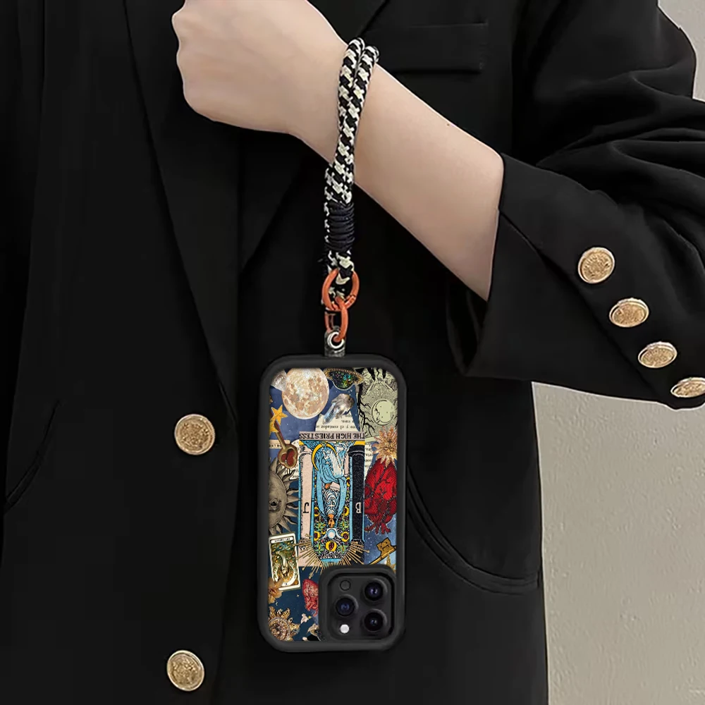 Die Priest Tarot Collage Strap Rope Handyhülle für Samsung Galaxy Note 20 Ultra S25 S26 Plus S24 S23 FE S23 S24 S25 Ultra Cover – Detail 4