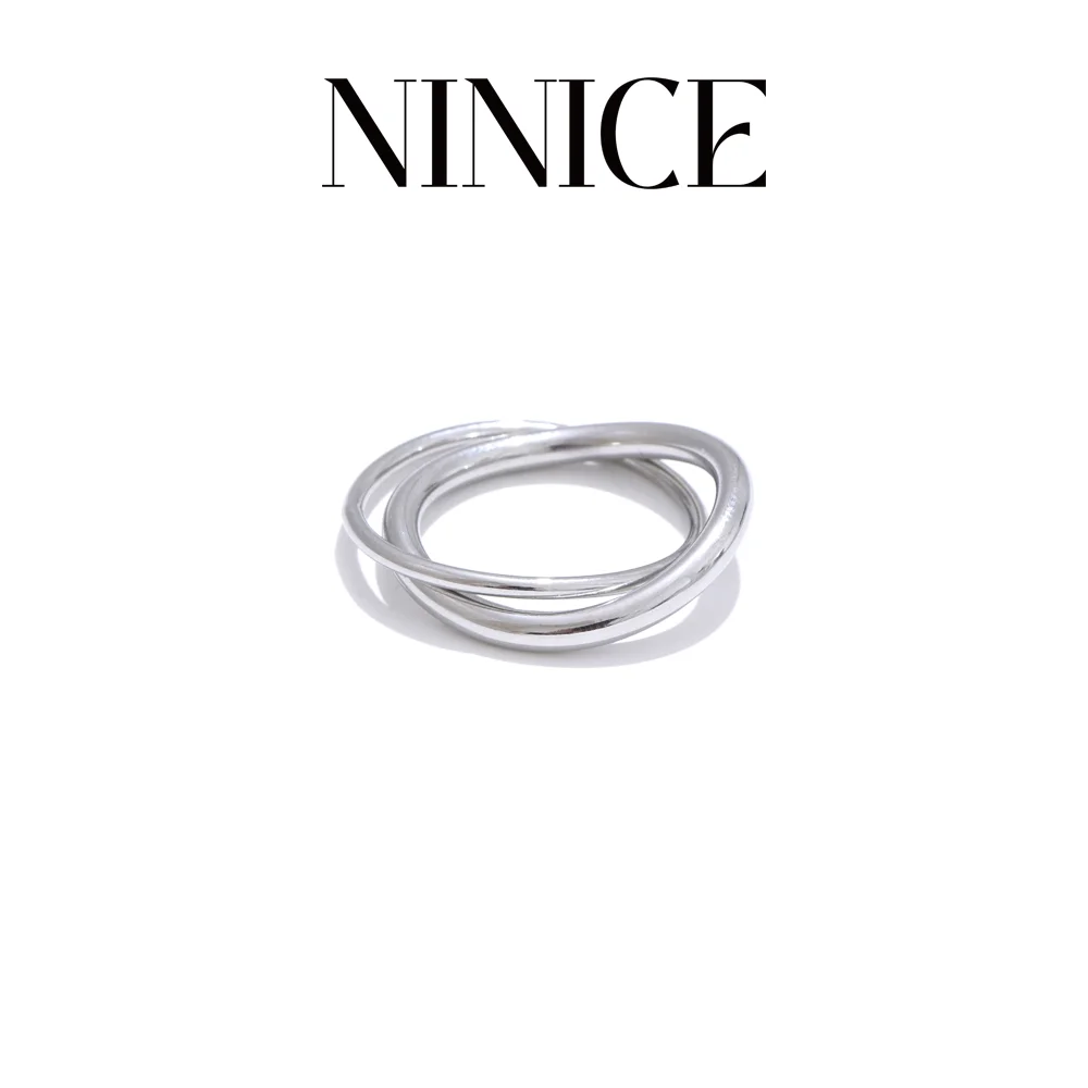 NiNice Stainless Steel Rings Original Jewelry Shuanghuan Fashion Wedding Leisure Trends Products PVD Plating New