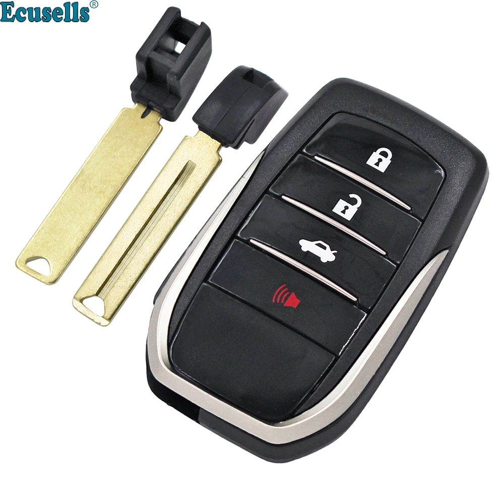 Ecusells 4 Button Smart Keyless Entry Remote Key Case Shell Fob for Toyota Camry Southeast Asia 2015-2018 TOY12