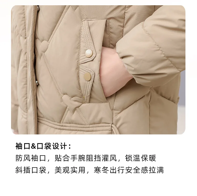 Winter Warm Thick Hooded Puffer Coat for Women L-4XL Windproof Russian Cold Weather Snow Jacket Middle Aged Mom Outerwear Cozy