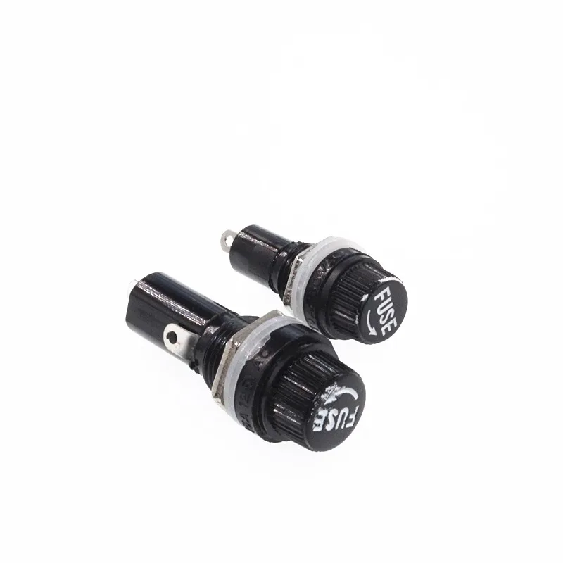 

10PCS BLX 5*20 6*30MM Fuse Safety Tube Seat Black Knob Seat PCB 5x20mm Fuse Socket 6x30 The Base