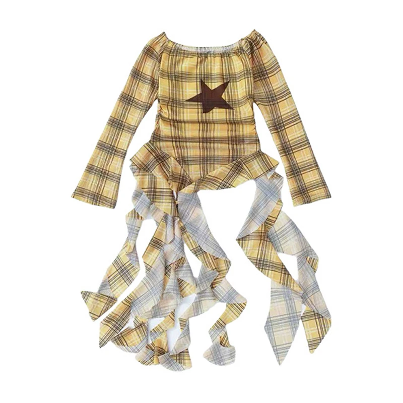 Girls Hip Hop Streetwear Irregular Crop Top Street Dance Pants Girl Group Clothes Set Kid Jazz Dance Costume