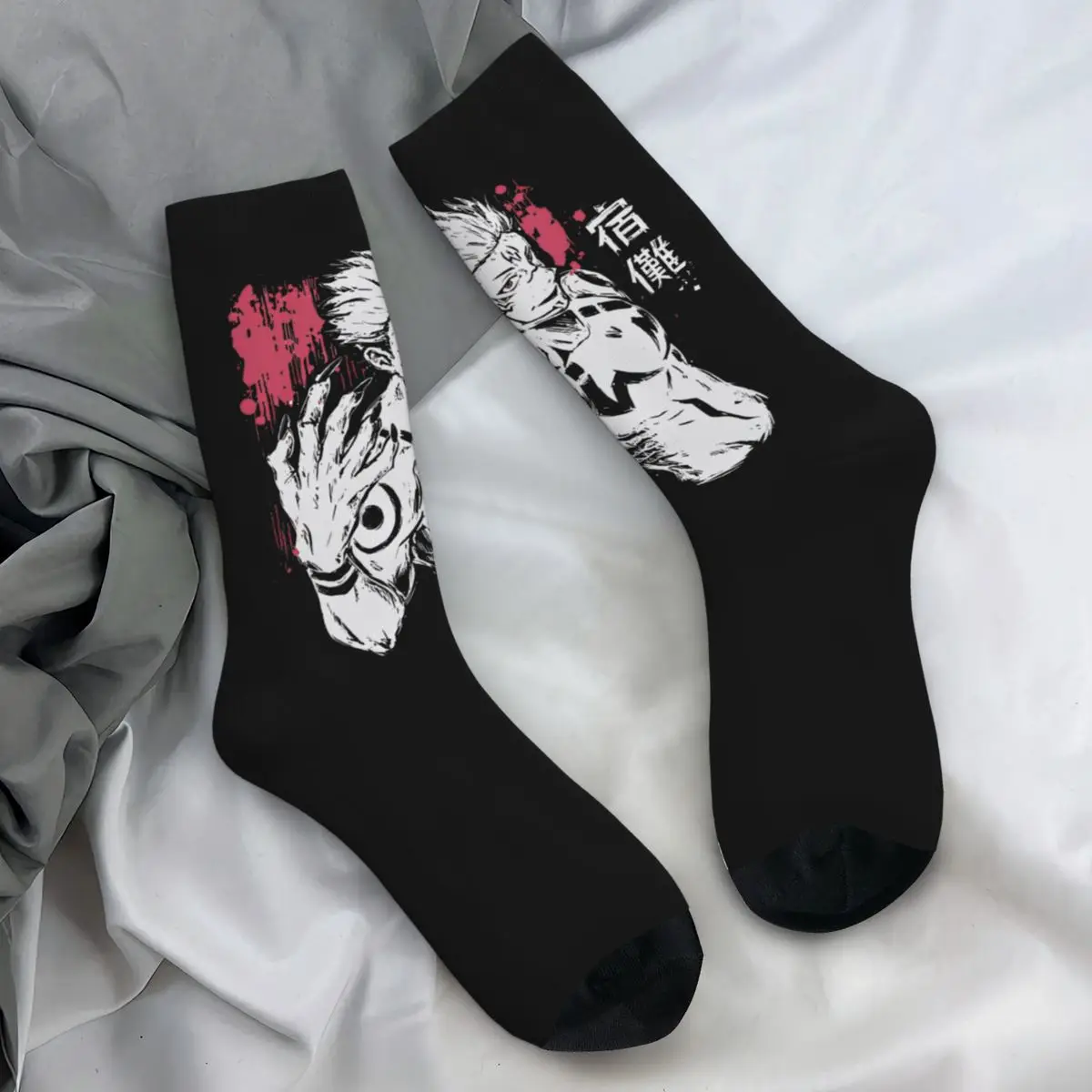 Jujutsu Kaisen Stockings Women Men Ryomen Sukuna Socks Warm Soft Leisure Socks Autumn Running Anti-Slip Design Socks Gift