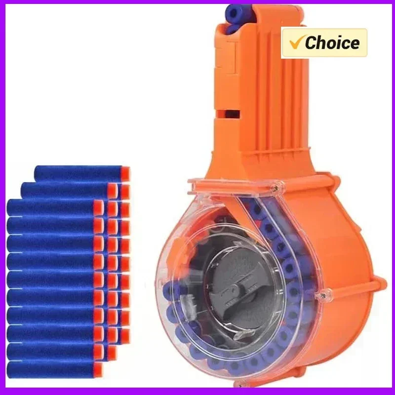 

25-зарядный барабанный магазин для игрушечного пистолета N-Strike Elite Series с 30 сменными дротиками