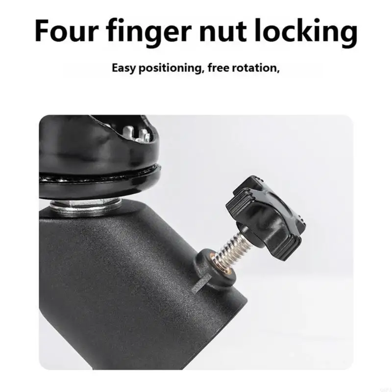 Q6PA Tripod Caster Wheel 360 Degree Rotation Mobile Base with Locking Brake for Camera Tripod Light Stand Studio Use