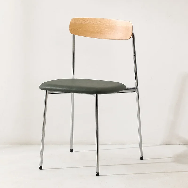 

modern minimalist creativity, solid wood dining chair Internet celebrity milk tea shop cafe, backrest dining table and chairs