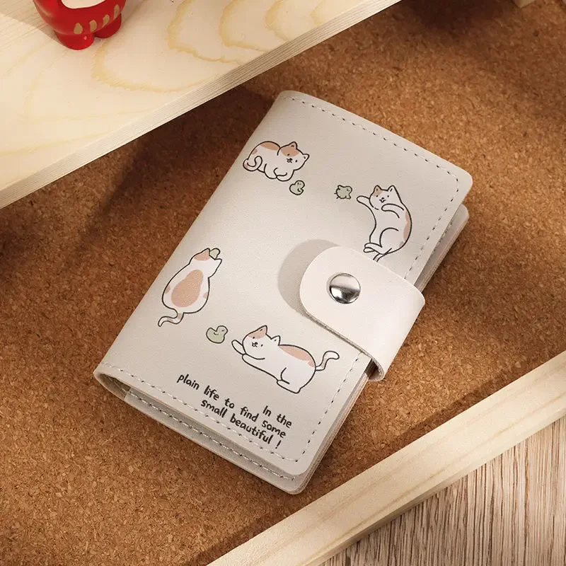 ID Cards Holders Anti Thief Cartoon Cat Bank Credit Bus Cards Cover Business Card Holder Coin Pouch Wallets Bag Organizer Purse