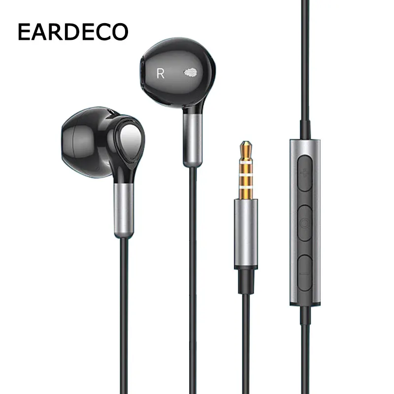 

EARDECO 3.5mm Wired Headphones Bass Wired Earphone Sport Earbuds Hifi Stereo in Ear Headphone Headset with Mic for Phone Xiaomi