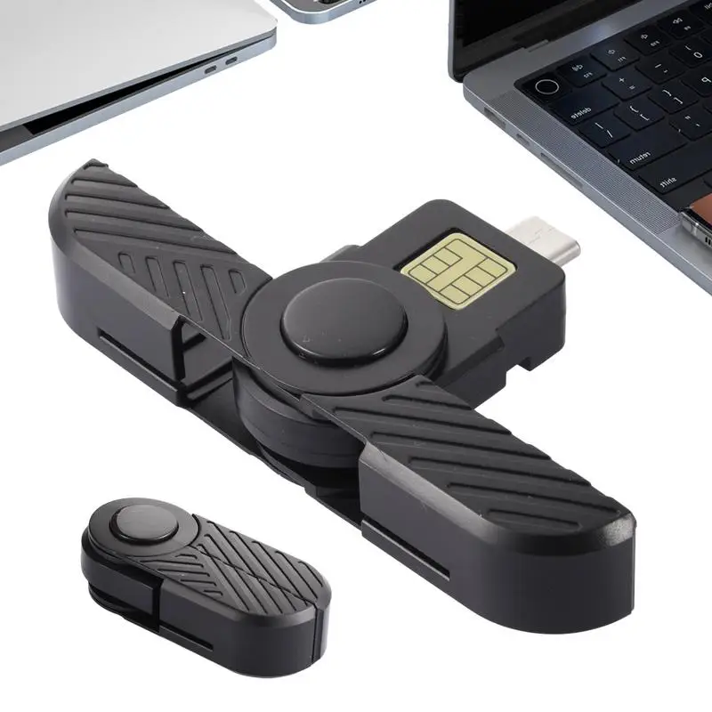 

Foldable DOD Type C Common Access CAC Smart Card SIM Card/IC Bank Chip Card Reader Compatible with Phone and Linux